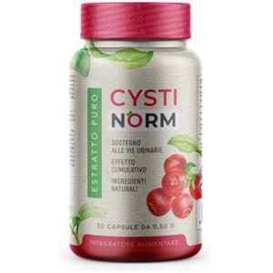 Cystinorm - Integratore Alimentare con D-mannosio, Mirtillo Rosso, Uva Ursina e Punarnava - Supporto della Funzione Vescicale - 30 Capsule