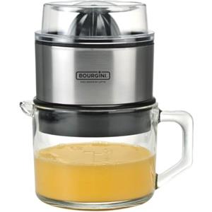 BOURGINI - Lotte Juicer Deluxe - Caraffa in vetro da 0,75 litri, colore: Argento