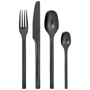 Villeroy & Boch, Manufacture Set Di Posate 16 Pz. Nero, Set Di Posate, Servizio, Forchette, Coltelli, Cucchiaio, Acciaio Inossidabile