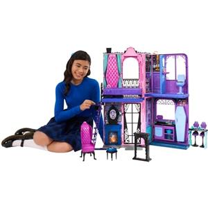 Monster High - Boo-tique Hotel, set casa delle bambole richiudibile con sorprese da brivido in ogni stanza, 13 mobili e accessori inclusi, giocattolo per bambini, 4+ anni, JBF16