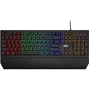 AOC GK200 Tastiera da gioco - Tastiera per PC con layout italiano, 25 tasti anti-ghosting, 25 tasti N rollover e cavo di 1,8 m
