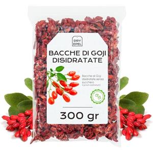 EPEL Bacche di Goji Essiccate Senza Zucchero 300g - Goji Disidratate Naturali - Frutta Essiccata - Snack salutare - Senza Zucchero Aggiunto, Senza Conservanti, Senza Glutine