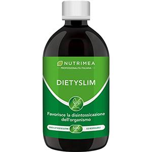 Laboratoires Nutrimea Dietyslim Nutrimea | Drenante Detox Forte | Ritenzione Idrica e Eliminazione Liquidi | Con Tarassaco, Guaranà, Pilosella e Tè Verde | 8 Estratti Vegetali | Gusto Pesca | 500 ml