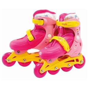 ODS - Barbie, Pattini a Rotelle Bambina, Pattini in Linea Allungabili, Stivaletto Rigido, in PVC, Taglia S (31-34), Età Consigliata +4 Anni