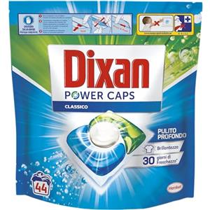 Dixan Power Caps Classico, Detersivo Lavatrice in Capsule, Confezione da 44 PZ