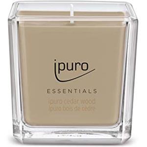 ipuro ESSENTIALS Cedar Wood - Candela profumata, 125 ml