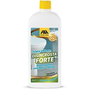 FILA Surface Care Solutions, DISINCROSTA FORTE, Disincrostante WC Acido e Sciogli Calcare, Adatto per la Pulizia Pavimenti in Gres Porcellanato e dei Sanitari, Rimuove i Residui di Sapone, 1 L