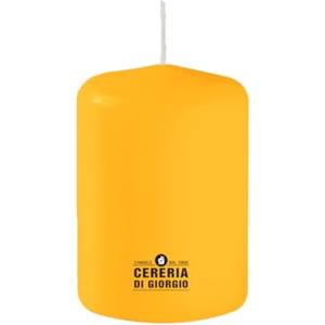 Cereria di Giorgio Candela diametro 7 cm altezza 10 cm - Senape