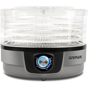 G3 Ferrari G10197 Essiccatore Conservo, 250W, Disidratatore, 5 Vassoi Rotanti removibili, Temperatura Regolabile, Vassoi BPA free, Facile pulizia, Altezza regolabile
