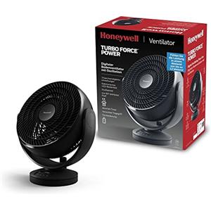 Honeywell Ventilatore digitale oscillante Honeywell Turbo Force (personale per uso domestico o in ufficio; comando a distanza; comandi LED elettronici; 3 livelli di velocità; rotazione di 90°) HF715BE