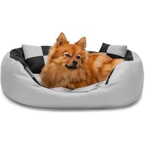 lionto 4 in 1 Lettino per Cane, (S) 65x50 cm Nero/Grigio