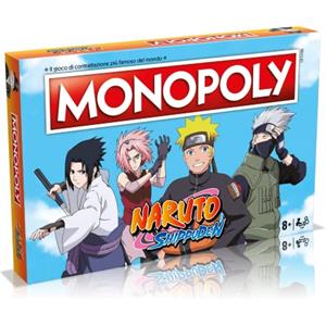 Winning Moves Monopoly Naruto - Gioco da Tavolo per Adulti e Bambini, da 2 a 6 Persone, Età 8+