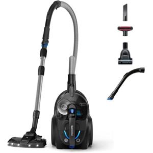 Philips PowerPro Expert 7000 Series - Aspirapolvere senza sacco, Bocchetta TriActive+ LED, Filtro per allergie, 900 Watt, Nero lucido (FC9747/09)