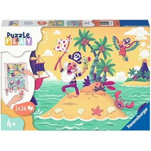 Ravensburger - Puzzle, L'Isola del Pirata, Linea Puzzle & Play 3x24 Pezzi, Puzzle per Bambini, Età Raccomandata 4+, 05591 3
