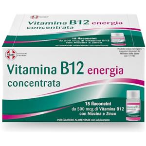 Matt, Vitamina B 12 Concentrata, Integratore Alimentare, Riduce Stanchezza, Favorisce il Normale Metabolismo Energetico e il Funzionamento del Sistema Nervoso e Cognitivo, Confezione da 15 Flaconcini