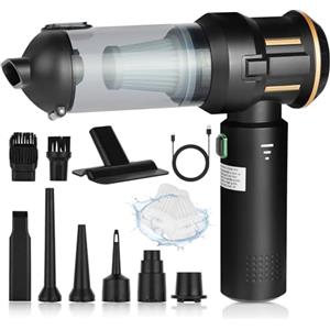 Alaoo Aspirabriciole Senza Fili, 16000PA Aspirapolvere Portatile, Aspirapolvere Manuale, 3 velocità aspirapolvere Auto, Forte aspirazione, Adatto per casa, Auto, Interni, peli di Animali Domestici