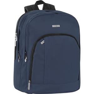 COMIX - Zaino Scuola Media, Elementare e Superiore, 3 Vani con Alloggio Porta PC, Tasca Frontale, Schienale Imbottito e Rinforzato, Spallacci Imbottiti e Regolabili, Retro Antiscivolo, 31x42Hx19,5 cm