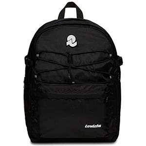 Invicta Zaino BLOW UP PLAIN, Nero, Doppio Scomparto, Tasca porta pc, Per ragazzi, Ragazze e adulti, Scuola, Viaggi e tempo libero