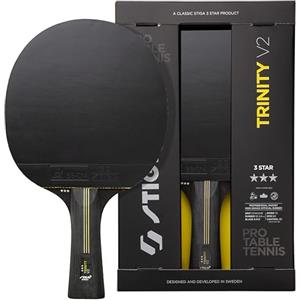 STIGA Trinity V2 Racchetta da ping-pong - Pala 3 stelle, gomma approvata da ITTF, presa ergonomica - Per gioco aggressivo