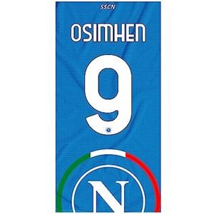 ssc napoli Telo Mare Osimhen, Unisex Adulto, Azzurro
