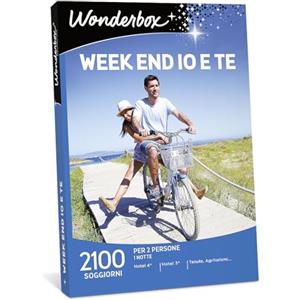 WONDERBOX - Cofanetto Regalo - Week End io e Te - 1250 Soggiorni per 2 Persone - 1 Notte o 1 Notte + Colazione - Hotel a 4 o 3 stelle - Tenute, Agriturismi
