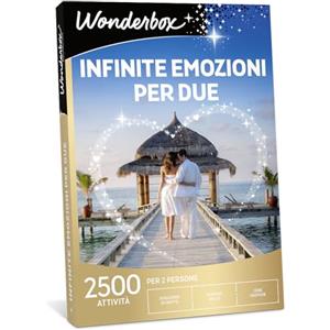 WONDERBOX - Cofanetto Regalo - 5300 Attività - Soggiorni con Colazione - Cene Gustose - Infinite Emozioni per Due - Regali di Coppia