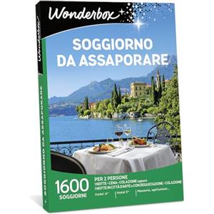 WONDERBOX - Cofanetto Regalo - Soggiorno da Assaporare - 1410 soggiorni in hotel a 4 e 3 stelle, masserie, agriturismi - 2 Persone