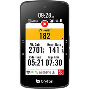 Bryton Unisex Adulto Rider S800T con Kit Dual Sensor, Fascia Cardio e Supporto Frontale in Alluminio, Nero, Taglia Unica