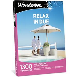 Wonderbox - Cofanetto Regalo - Relax in Due - 1200 Momenti Relax - Perfetto per Regali di Coppia, Come Idee Regalo per Anniversario - 2 Persone