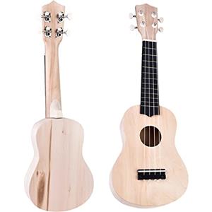 Acogedor Ukulele Concerto 21 Pollici Kit per Principianti - Ukulele Fai da Te con 4 Corde in Legno di Tiglio e Nylon