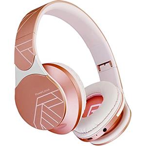 PowerLocus Cuffie Bluetooth Over Ear, 40 Ore di Riproduzione, 4 EQ Modalità di Suono, Hi-Fi Stereo e Bassi Profondi, Micro SD/TF, FM Radio, Cuffie Wireless con Microfono per Viaggio/Telefono/PC