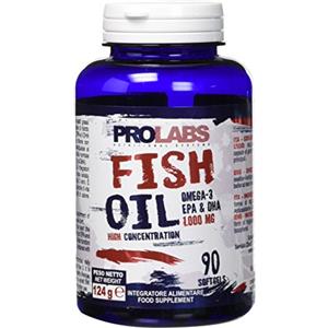Prolabs Fish Oil - Integratore Omega-3 in Capsule Softgel con EPA e DHA - 90 Capsule