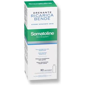 Somatoline Bende Snellenti Drenanti Kit Ricarica 400ml - 3 Trattamenti con Soluzione Salina Osmotica