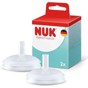 NUK Perfect Match Beccucci per Biberon | 6+ mesi | Beccucci Antigoccia per Tazze Sippy | Silicone | Confezione da 2