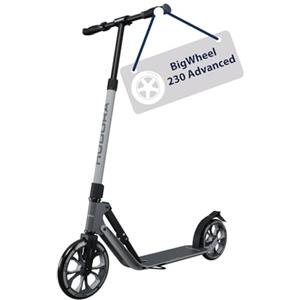 HUDORA BigWheel 230 Advanced Scooter - Monopattino stabile in alluminio fino a 120kg - Monopattino pieghevole silenzioso con cavalletto e campanello - Kick Scooter per bimbi/ragazzi e adulti - shadow