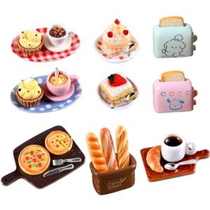IFQKNUYL Cibo e Bevande in Miniature 30 Pezzi, Accessori Casa Delle Oggetti in Miniature, Set di Accessori per la Casa Delle Bambole Ideale per Decorare Cucine in Miniatura e Case Delle Bambole