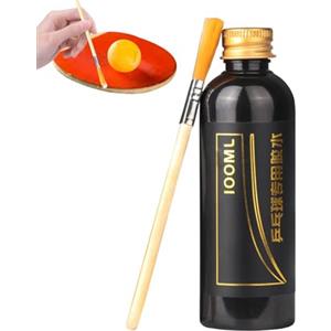 Generic Colla da ping pong da 100 ml, colla in gomma per racchetta da ping pong, colla da tennis con pennello speciale, liquido per racchetta da ping pong, progettata specificamente per gli appassionati