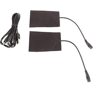 Keenso Termoforo Elettrico, 5V 5A 7W 8.5x6.5cm/3.3x2.6in Termoforo Elettrico con Cavo da 15cm/5.9in, Fibra di Carbonio