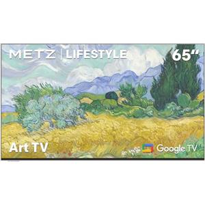 Metz QLED Art TV 65 Pollici Smart TV UHD, 65MUE7800Z, Superslim, Perfect on the Wall, Dolby Vision Atmos, HDR10+, Googlecast,Tuner DVB-T/T2/C/S/S2/Analogico