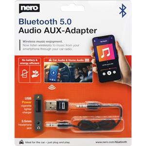 Nero originale, piccolo adattatore audio Bluetooth 5.0 (adattatore Bluetooth per auto, impianto HiFi ecc.) | ricevitore, dongle USB | trasmettitore wireless | musica