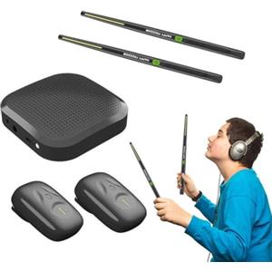 Pessrrtewg Set di Batteria Elettronica Virtuale, Set Batteria ad Aria con Bacchette Elettroniche, Batteria ad Aria con Bacchette, Pedali, Bluetooth e 8 Suoni, Macchina Elettrica da Tavolo Set D-rum S-et per