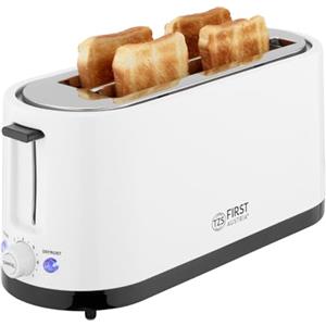 TZS First Austria tostapane 4 fette, 1400W, cassetto raccoglibriciole, scaldapanini, corpo isolato, regolazione temperatura, acciaio inox, funzione scongelamento, centratura pane