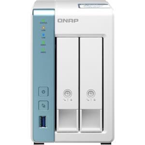 QNAP TS-233 server NAS e di archiviazione Mini Tower Collegamento ethernet LAN Bianco Cortex-A55
