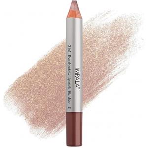 Impala Matita Jumbo 3 in 1 | Colore 11 Marrone Tendente al Rosso Metallizzato | Ombretto, Rossetto e Blush | Texture Liscia e di Lunga Durata | Colore Intenso