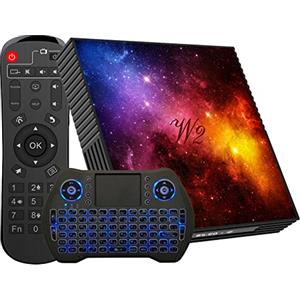 SUKOTOP Android TV Box 12 4 GB di RAM, 64 GB di ROM 3D 4K UHD Smart TV Quad-core Supporta WiFi Dual Band 2,4 G/5 G Bluetooth 4.2 HDMI USB 2.0 Include Mini Tastiera Wireless
