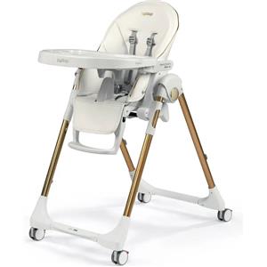 PEG PEREGO PUERICULTURA Seggiolone Primapappa Follow Me Sim Pelle Gold