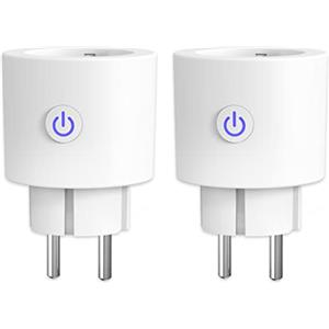 ANTELA Prese Intelligenti Wifi 16A Smart Plug (Type F) con Monitoraggio Energetico, Protezione Sovraccarico, Timer, Regolazione del Programma e Compatibilità con Alexa & Google Home, 2Pz