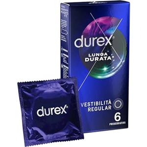 Durex Settebello Lunga Durata Azione Ritardante, 6 preservativi lubrificati
