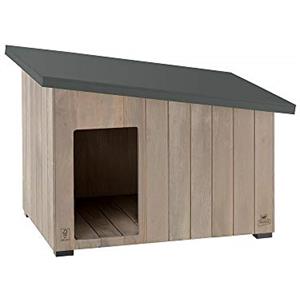 Ferplast ARGO 60 Casetta per Cani in Legno FSC - Tetto Spiovente, Apribile - Trattamento Resina Impermeabile & Anti-UV - Piedi Isolanti - Porta Rifinita - 57,5 x 39 x h 46 cm