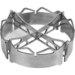 Alomejor Scudo Antivento per Stufa a Gas, Fornello da Campeggio in Acciaio Inossidabile Leggero Scavato Parabrezza Fornello a Gas da Campeggio per Esterni Anello Antivento